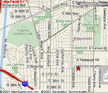 Map of Long Beach California Bixby Knolls and California Heights