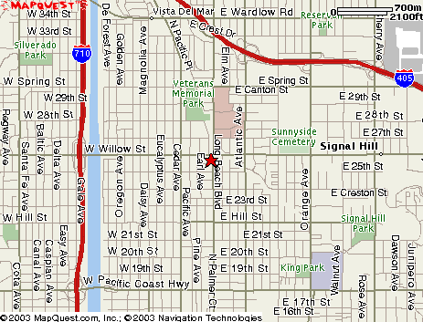 Map of Long Beach California Wrigley